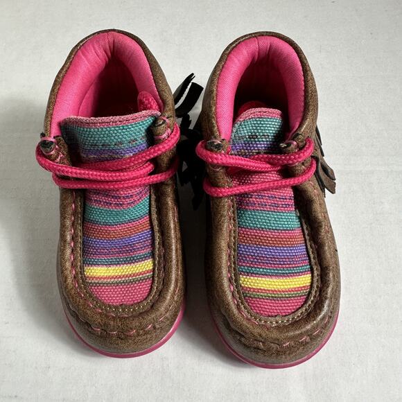 Blazin Roxx Toddler Girls Pink Serape Moccasin Shoe Size 4T - Picture 2 of 9